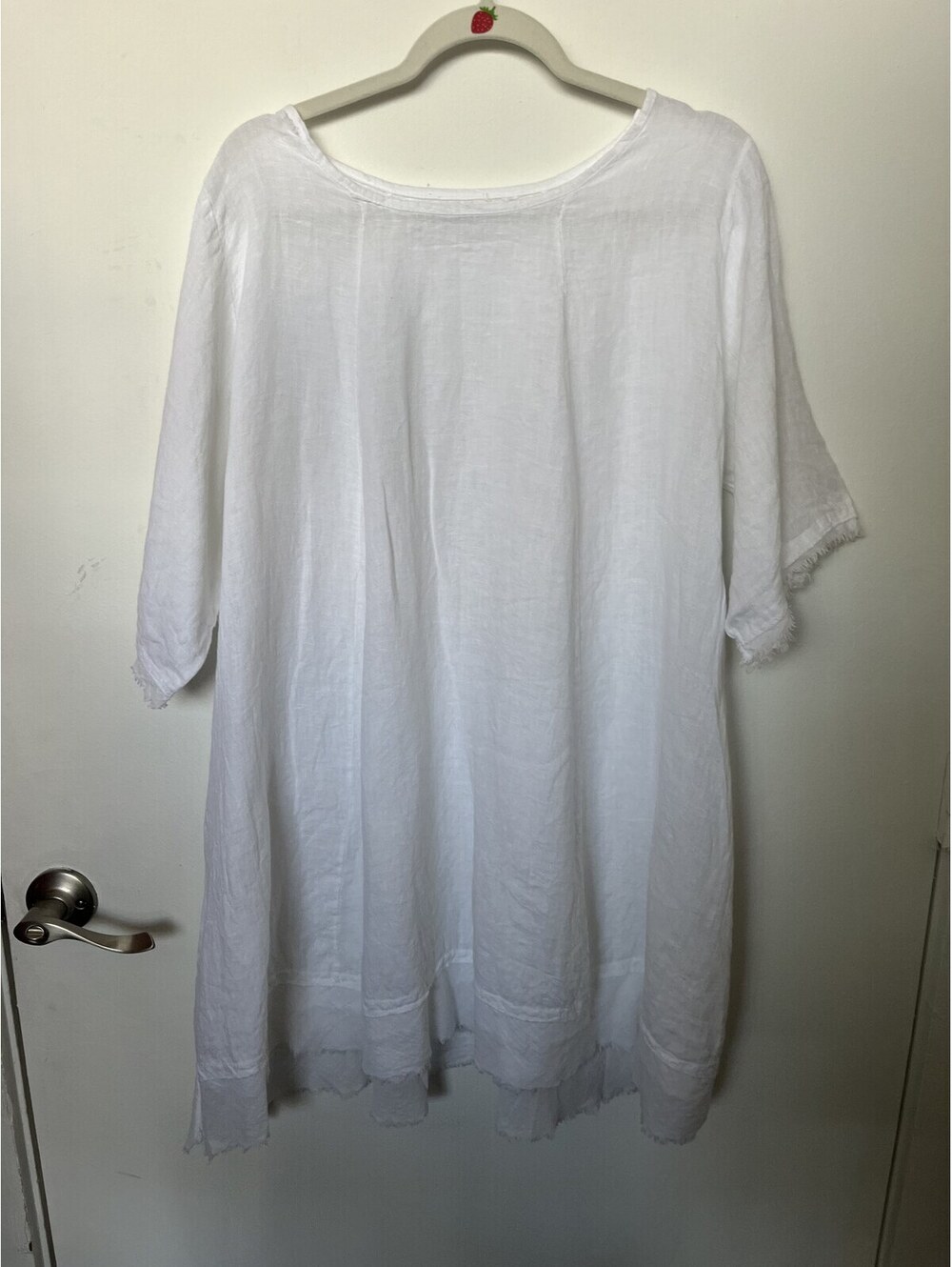 Italian 100% Linen White Oversized Tunic Made in Italy